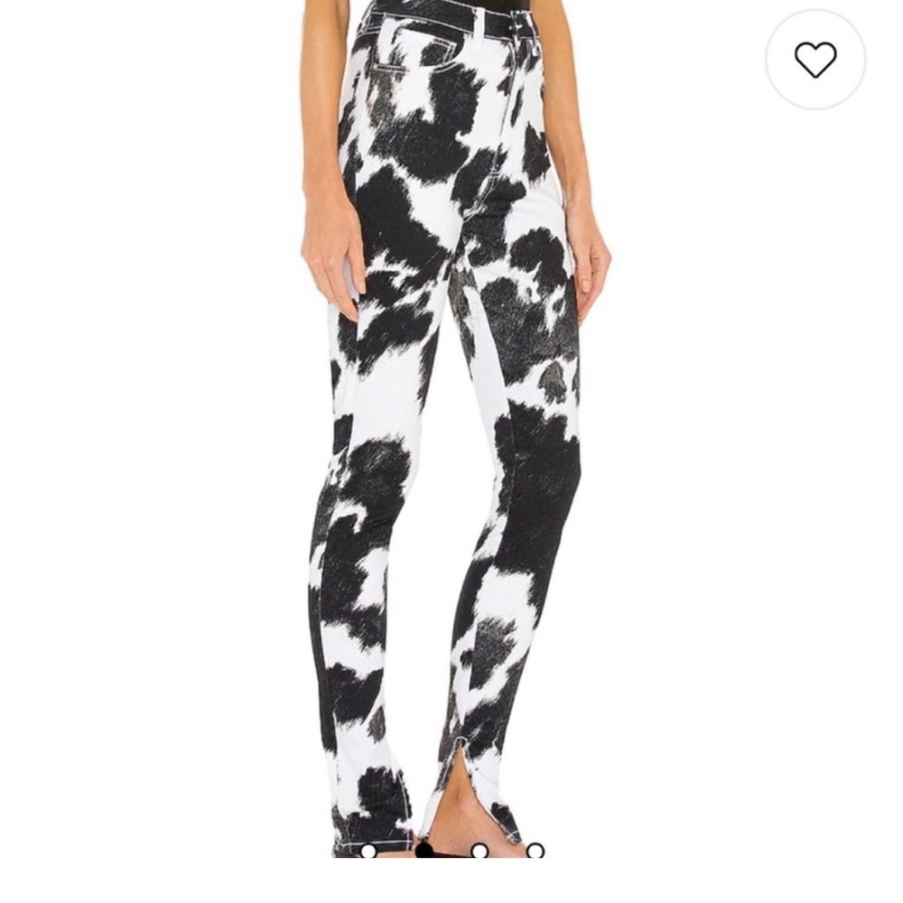 We Wore What Denim Cowhide Print Denim NWT 26